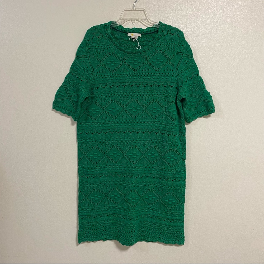 Boden Dress Women’s Size 12R Highland Green Claudia Textured Knit Dress - Picture 1 of 15